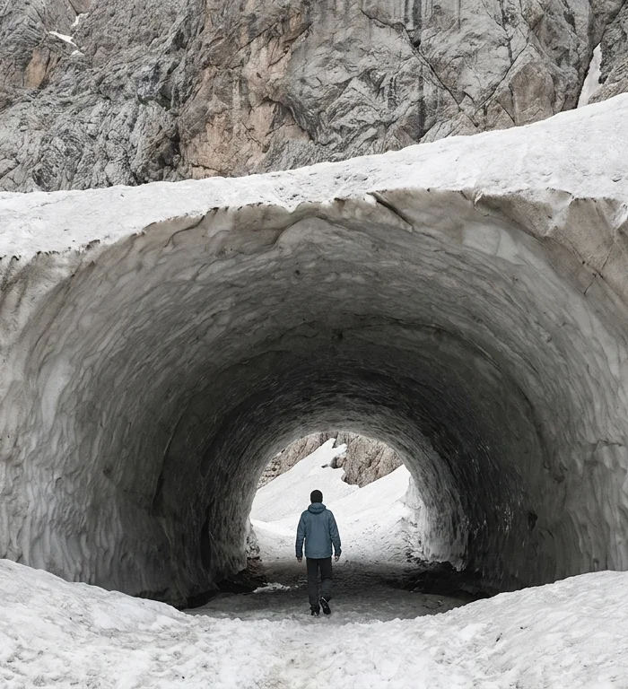 Aladağlar’da 50–450 metrelik kar tünelleri doğaseverleri çekiyor