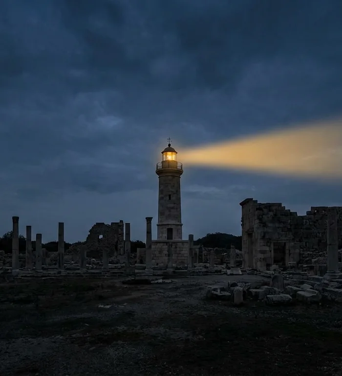 Patara'da gece müzeciliği yeniden başladı, 26 metrelik deniz feneri ışıklandırıldı
