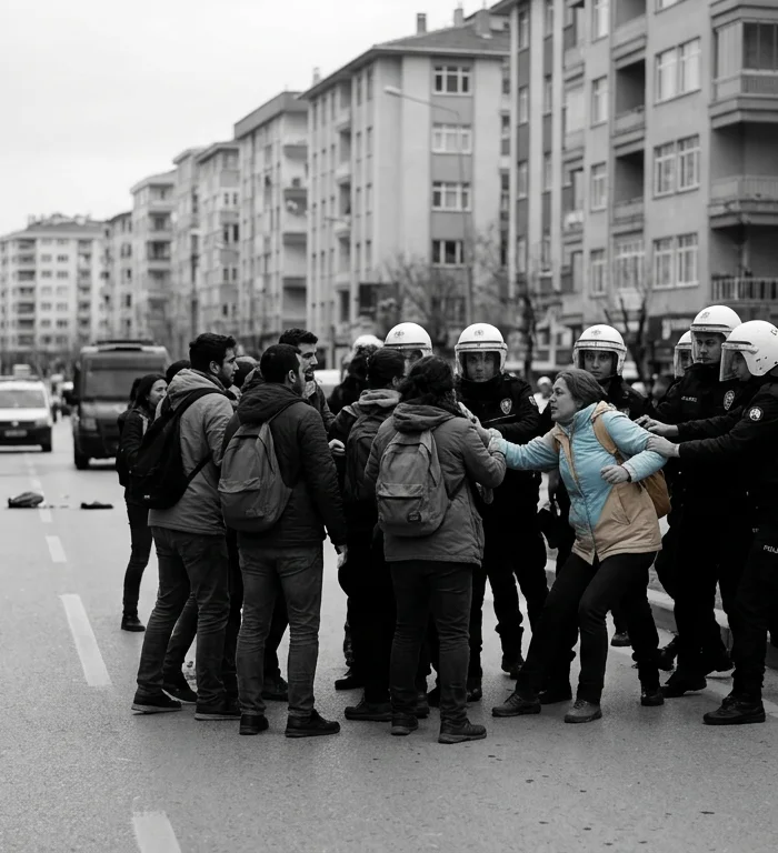 Özel sektör öğretmenlerine Ankara'da sert polis müdahalesi