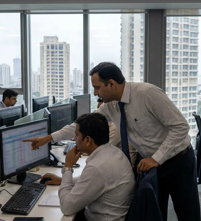 الأسهم الهندية تخسر 3.12 لاخ كرور روبية جراء تدفقات أجنبية خارجة