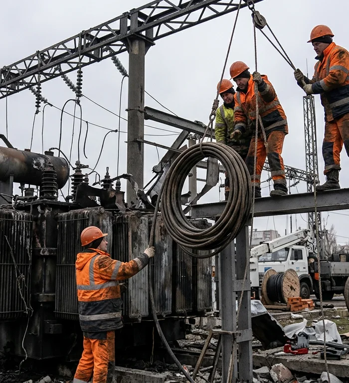 Russian strikes hit Kyiv power grid as southern aid convoy moves