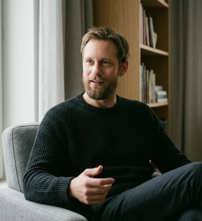 Alexander Skarsgard kariyer temposunu ailesi için yavaşlatıyor